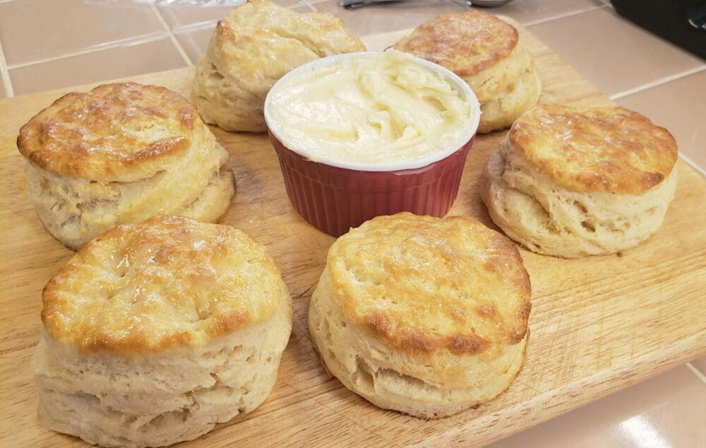 Buttermilk Biscuits with honey butter